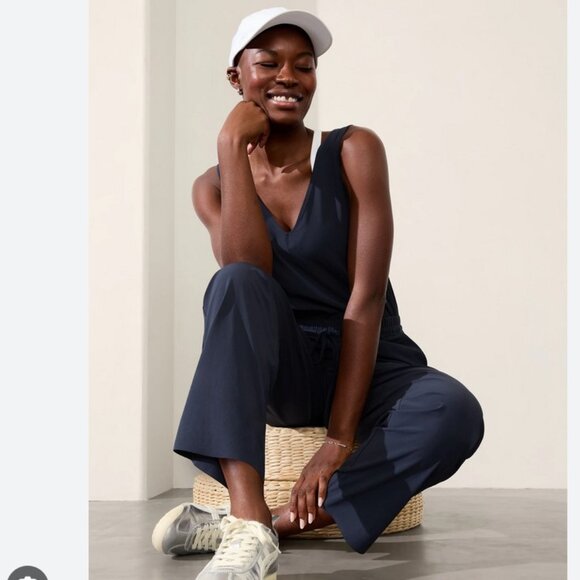 Athleta Avenue Jumpsuit Navy NWT, 1X - Picture 4 of 4